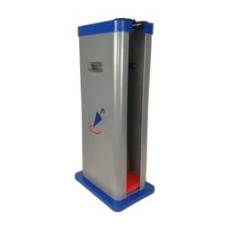 Enfundador de paraguas metálico azul