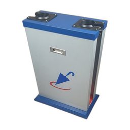 Enfundador de paraguas metálico azul