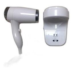 Secador cabellos base pared con toma para enchufe 1800W